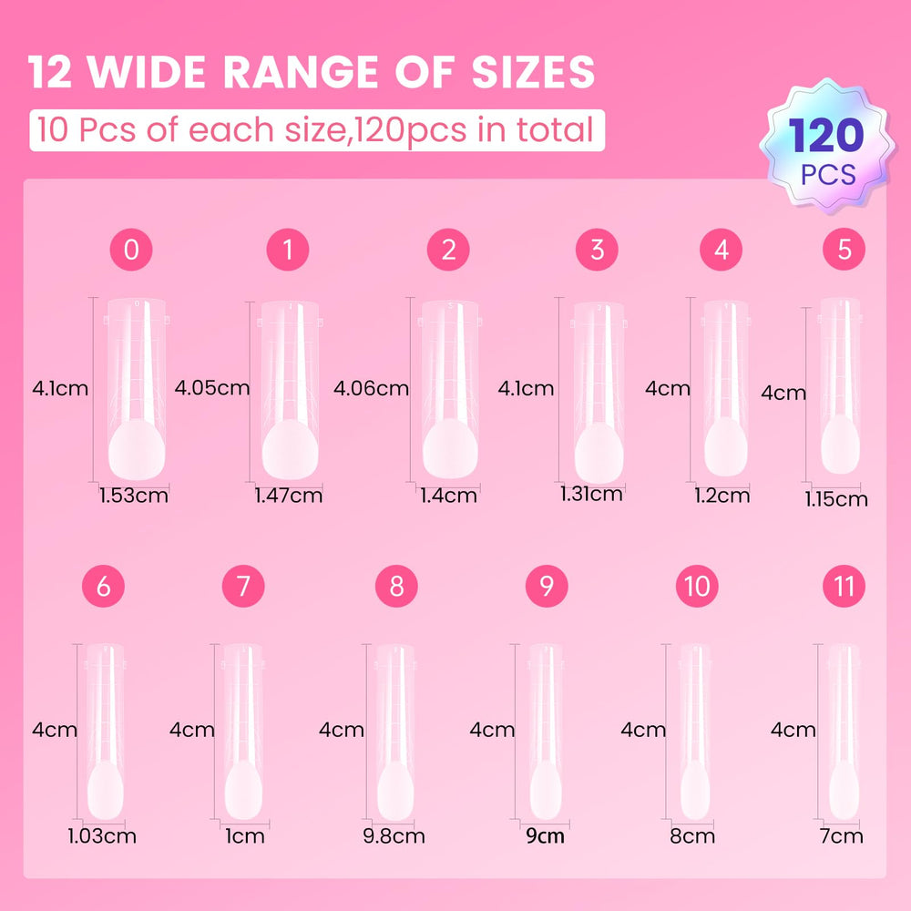 GlimightyX boite 12 tailles formes polygel organise facilement les tailles