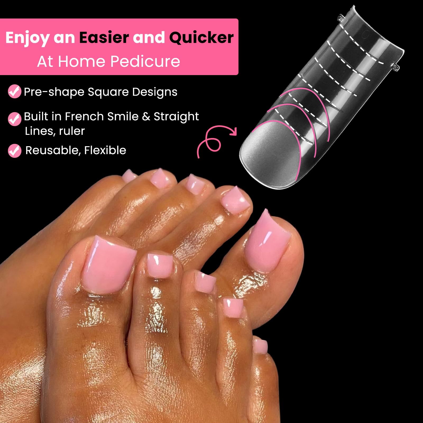GlimightyX kit polygel orteils 120 formes duales pour une pédicure durable