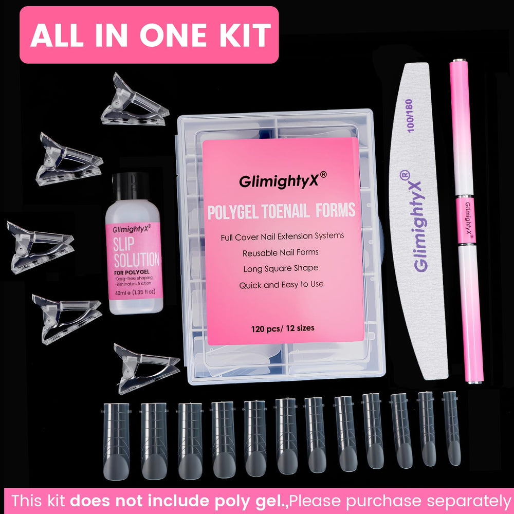 GlimightyX pince-brosse polygel double-face pour une application facile