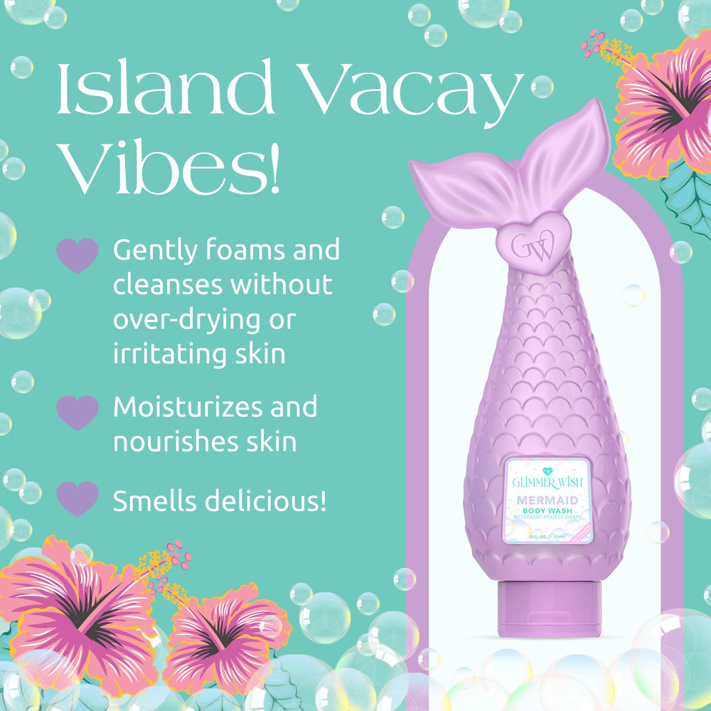 Glimmer Wish Mermaid Kids Parfum Tropical: senteur coco-ananas hibiscus, voyage sensoriel.