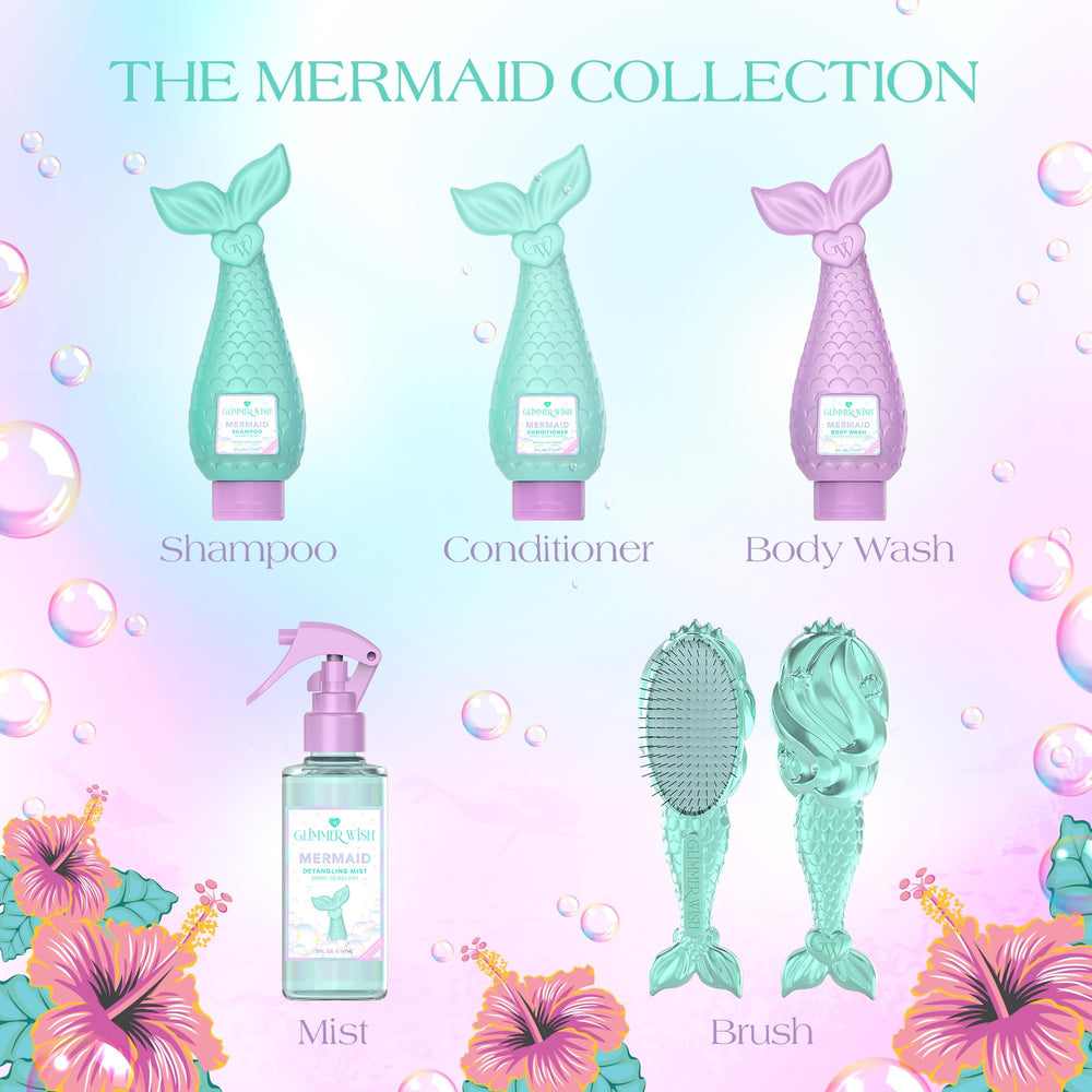 Glimmer Wish Mermaid Kids Shampoo: parfum plage tropical pour les moments douche.