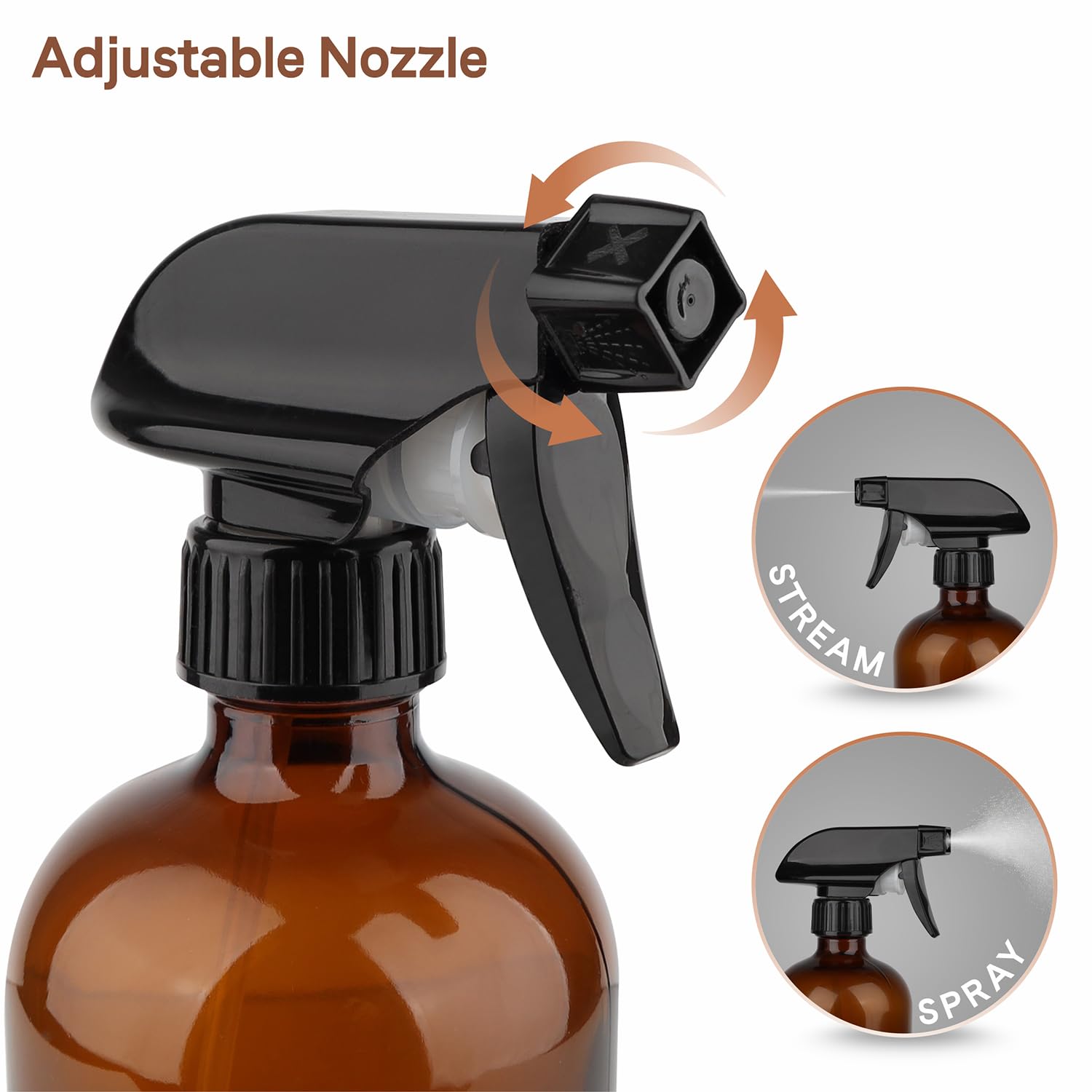 GLING bouteille verre ambré, protection UV efficace pour les huiles et solutions.