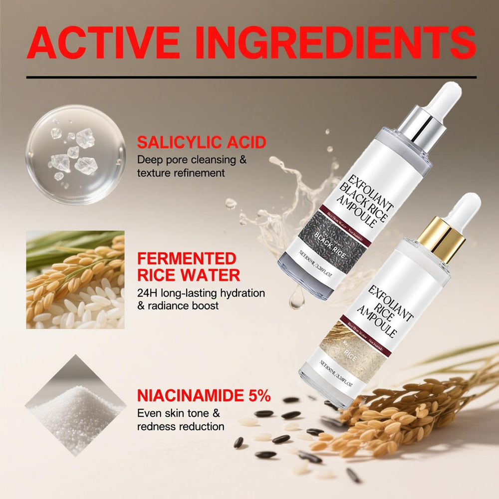 Gliowia Glow Riz Ampoule Duo — bouteille riz blanc prête pour l’application quotidienne.