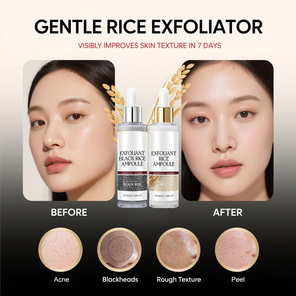 Gliowia Glow Riz Ampoule Duo — peau plus lumineuse après le soin.