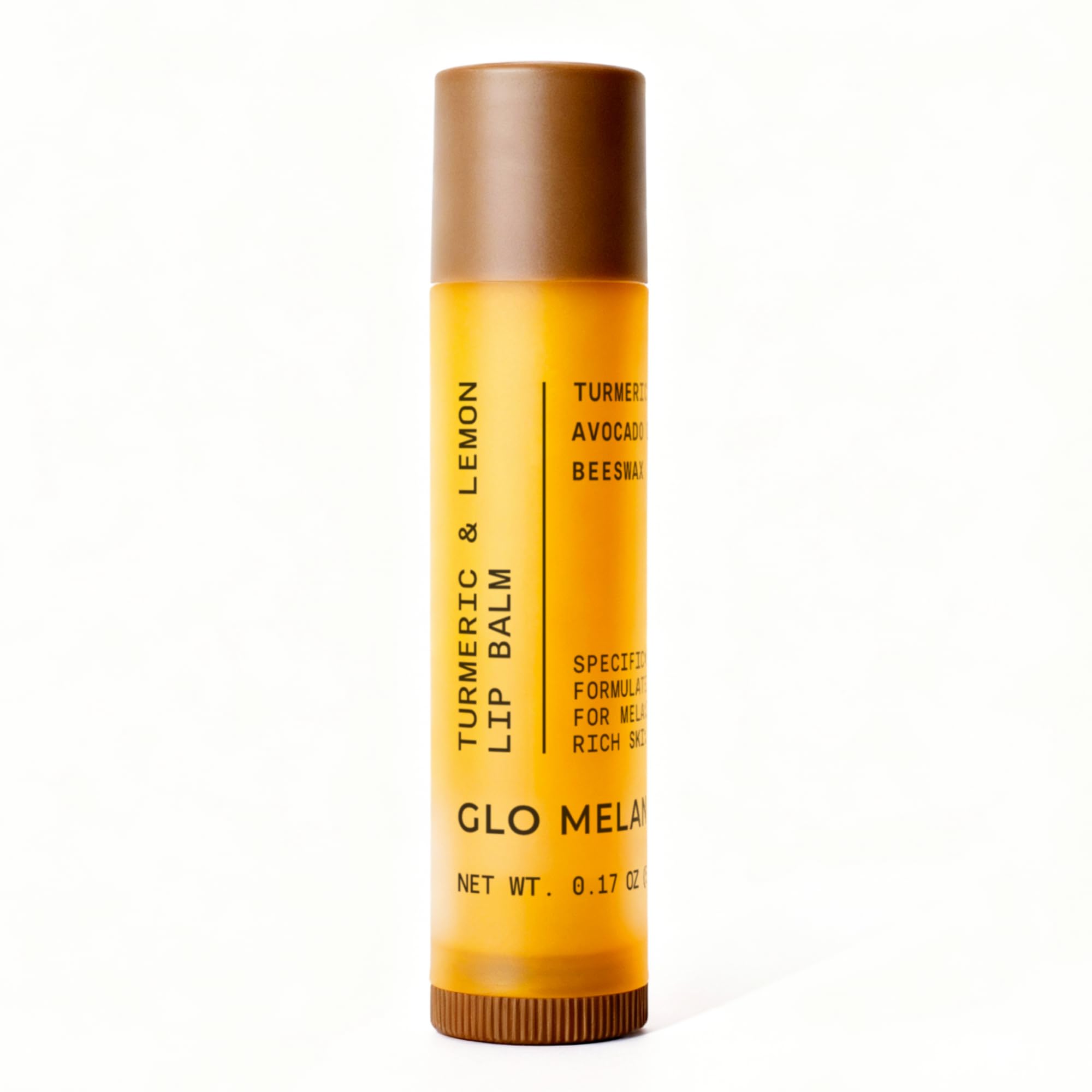 Glo Melanin baume lèvres citron-curcuma emballage pratique et sûr