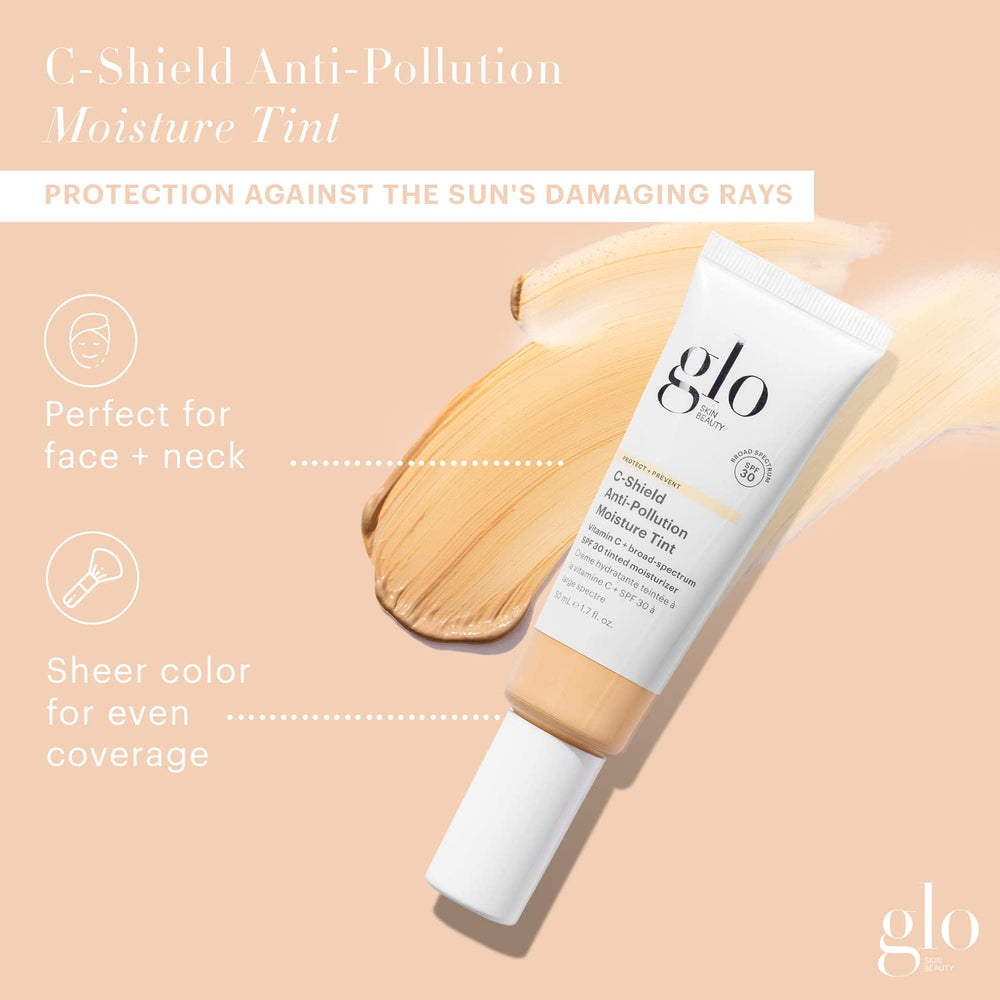 Glo Skin Beauty C-Shield teinte minérale subtile pour un glow naturel.