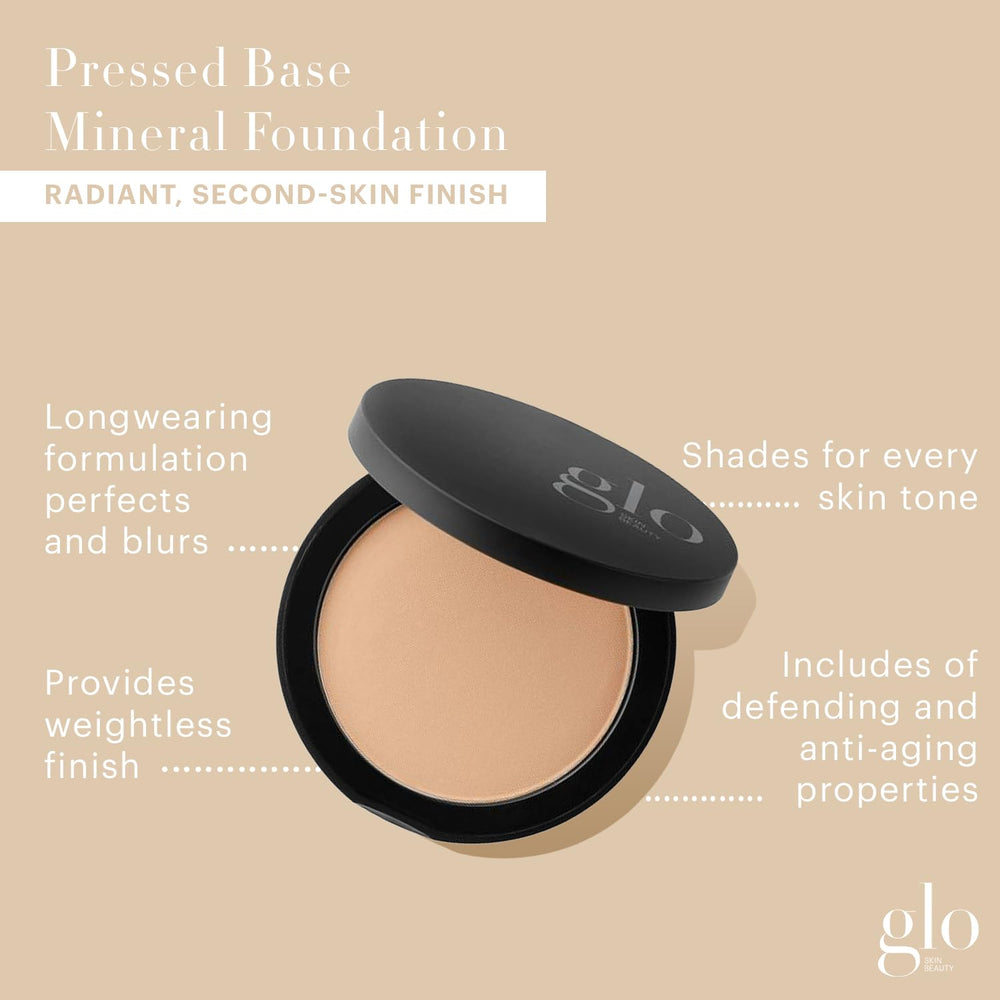 Glo Skin Beauty compact poudre minérale teinte miel lumière, fini lumineux