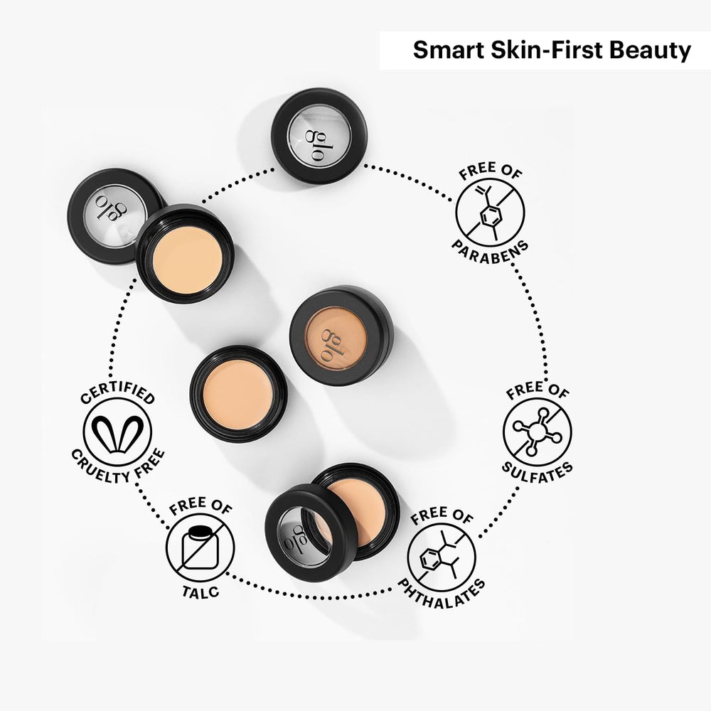 Glo Skin Beauty – nuancier teinte tawny sur peau pour visualiser la correction.