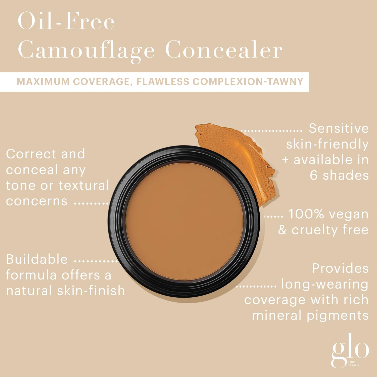 Texture crème du correcteur Glo Skin Beauty pour application lisse.