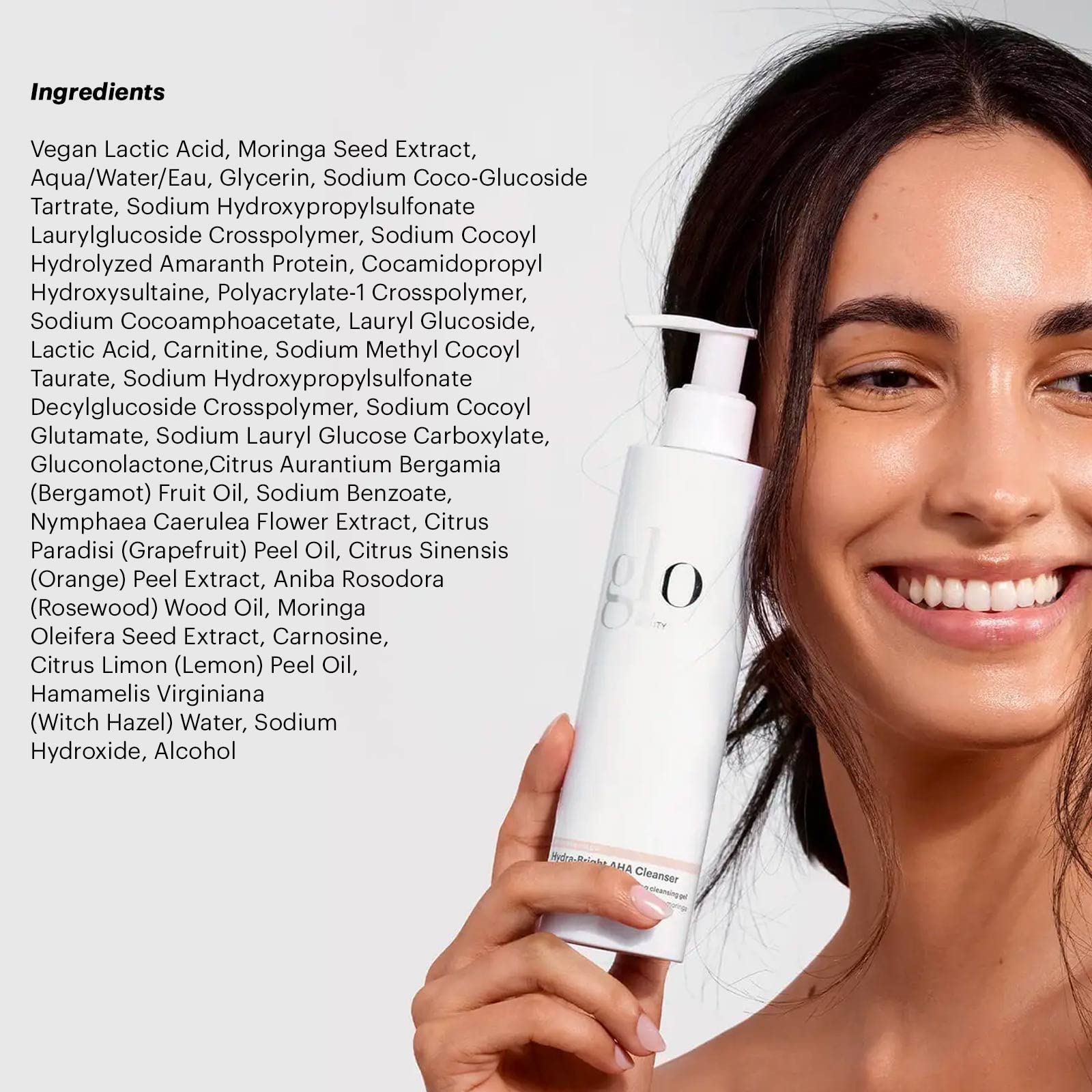 Glo Skin Beauty Hydra-Bright AHA Cleanser: étape quotidienne pour nettoyer et hydrater.