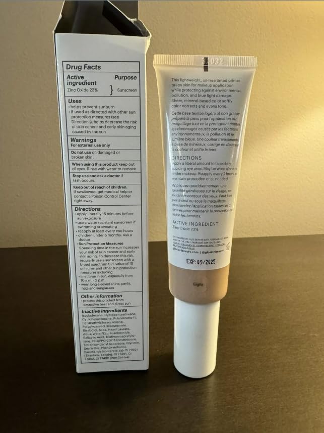 Glo Skin Beauty Primer Teint Sans Huile SPF 30 — protection lumière bleue