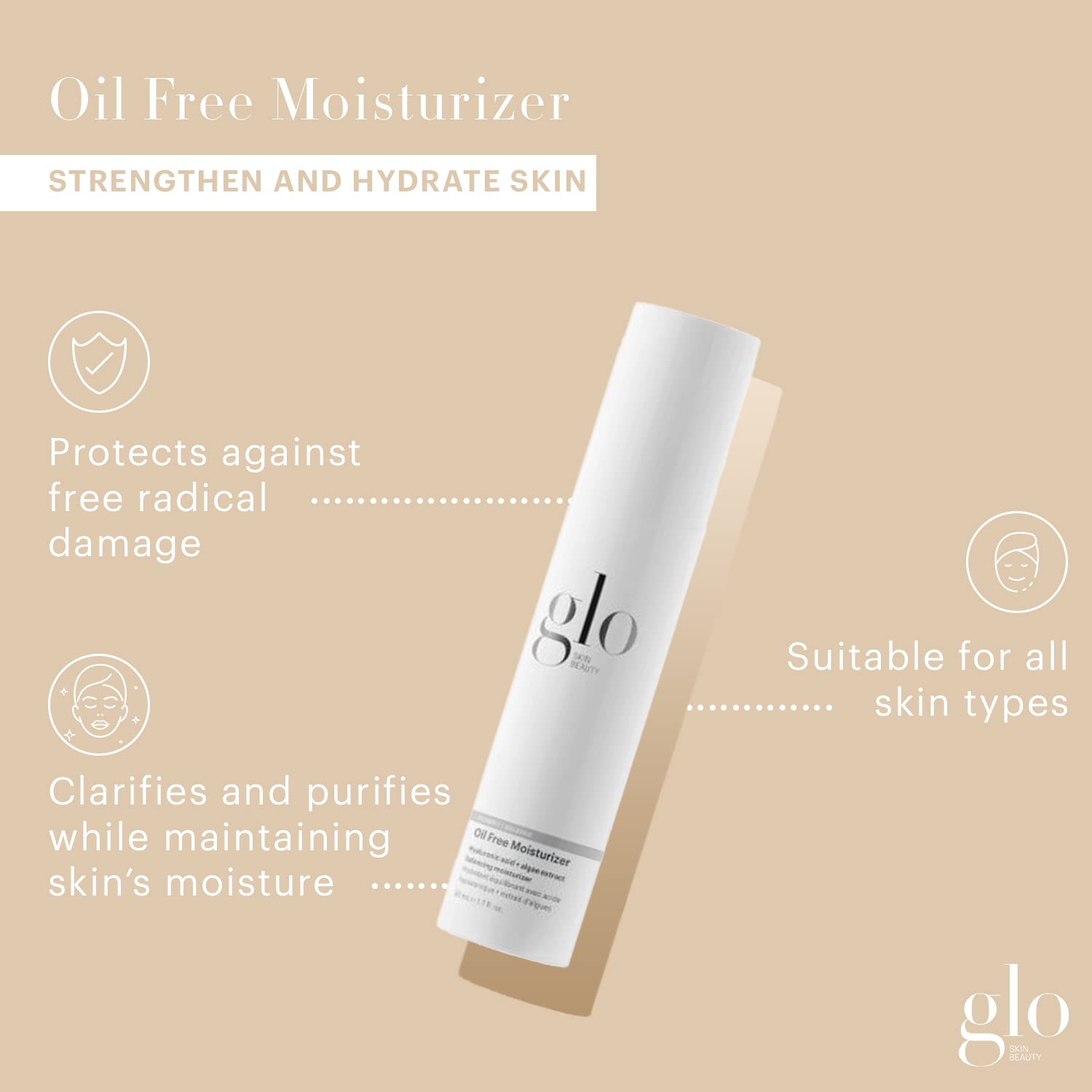 Glo Skin Beauty Sérum Hyaluronique, texture fluide pour peau repulpée.