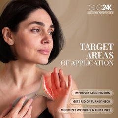 GLO24K cou lumière rouge : massage ciblé et décolleté détendu.