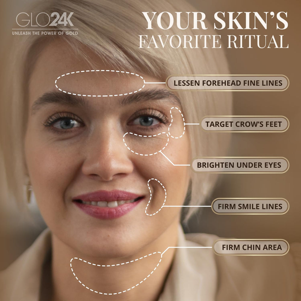 Texture crème douce et onctueuse de GLO24K pour hydrater en profondeur.