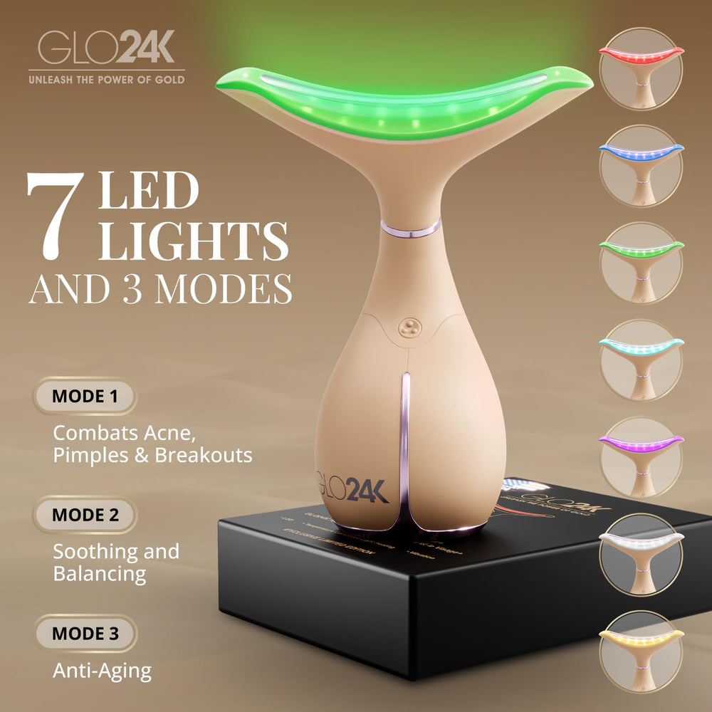 GLO24K triple-mode : trois modes lumineux pour le visage.