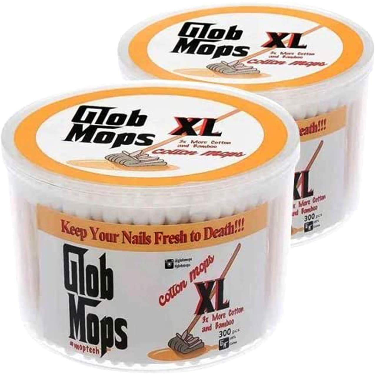 Glob Mops XL coton-tiges dans leur boîte, pratique et hygiénique pour le rangement.
