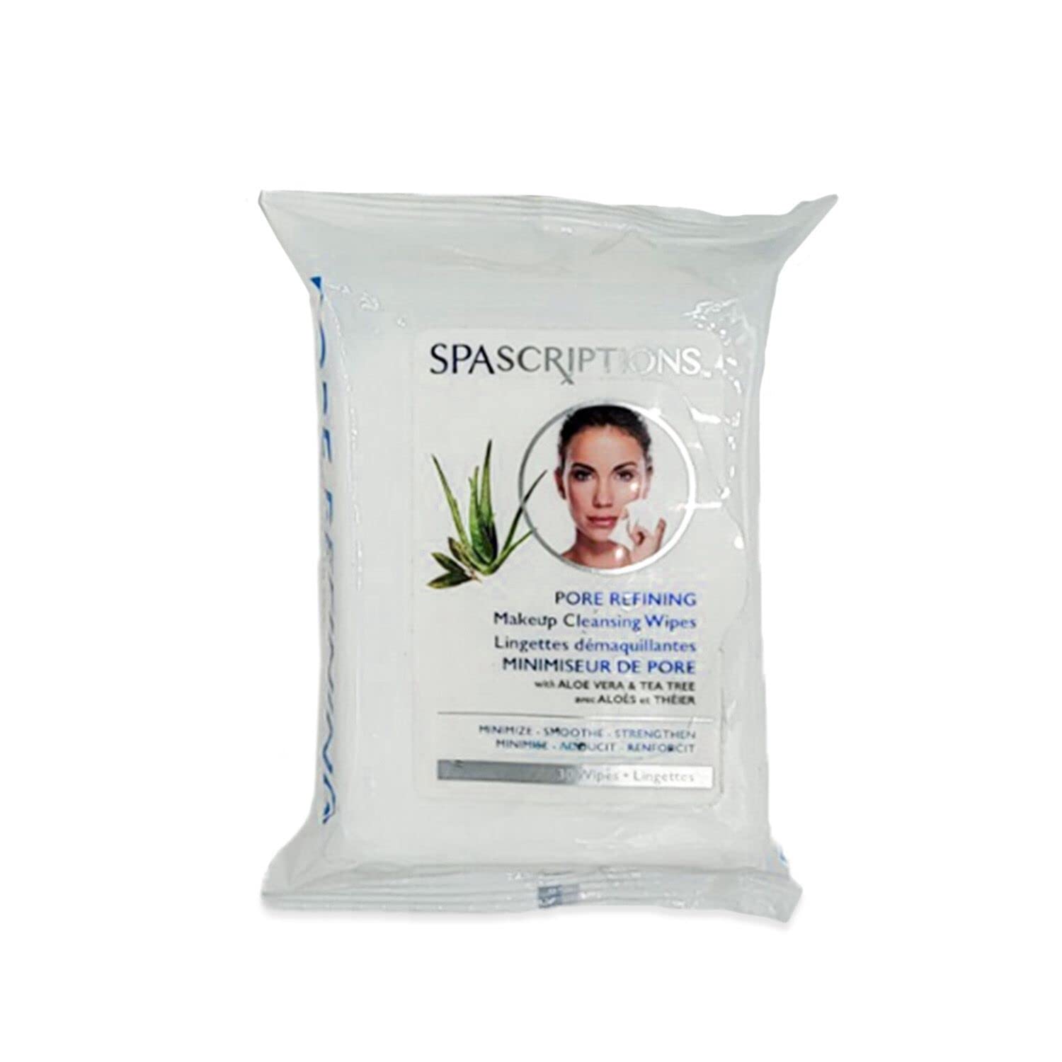 Spascriptions™ Lingettes aloe vera apaisantes : rafraîchissent et réconfortent la peau sensible.