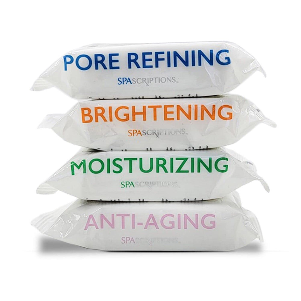 Spascriptions™ Lingettes collagène : soutiennent l’apparence ferme et repulpée de la peau.