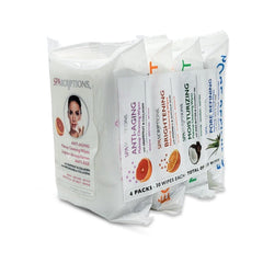 Spascriptions™ Lingettes démaquillage imperméables : enlèvent maquillage waterproof sans effort.