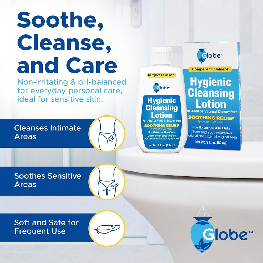 Globe Lotion Hygiénique – zones sensibles nettoyées en douceur et confort
