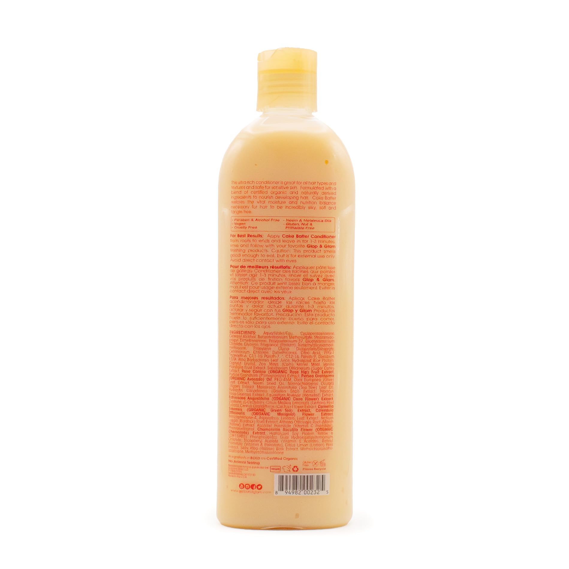 Glop & Glam Conditionneur hydratant – texture crème pour cheveux doux.