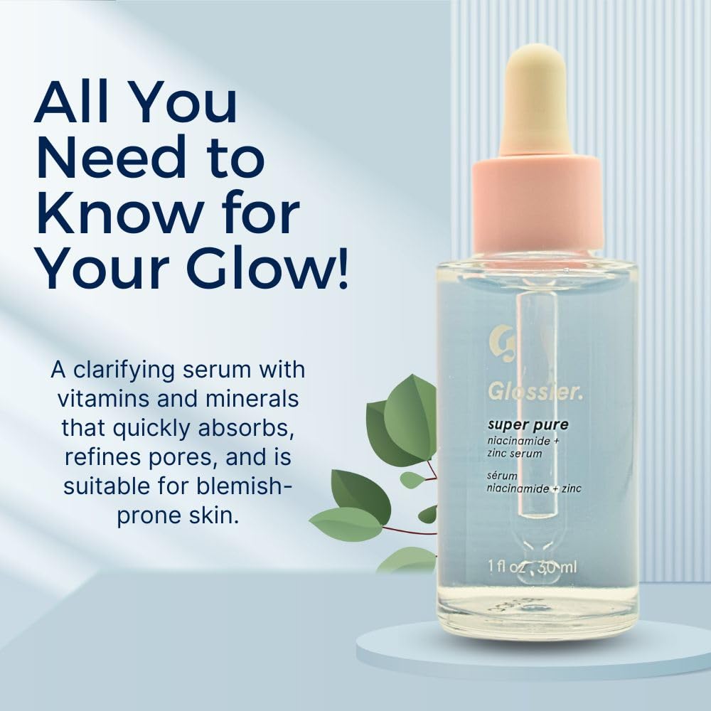 Utilisation quotidienne du sérum Glossier Super Pure pour réguler le sébum.