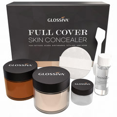 Glossiva correcteur tatouage imperméable en action sur peau, couverture durable.
