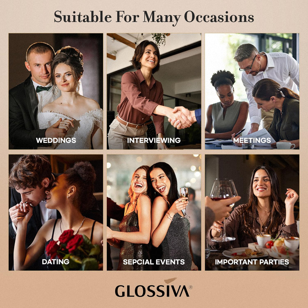 Glossiva mélange teinte claire et foncée pour correspondre à votre peau.