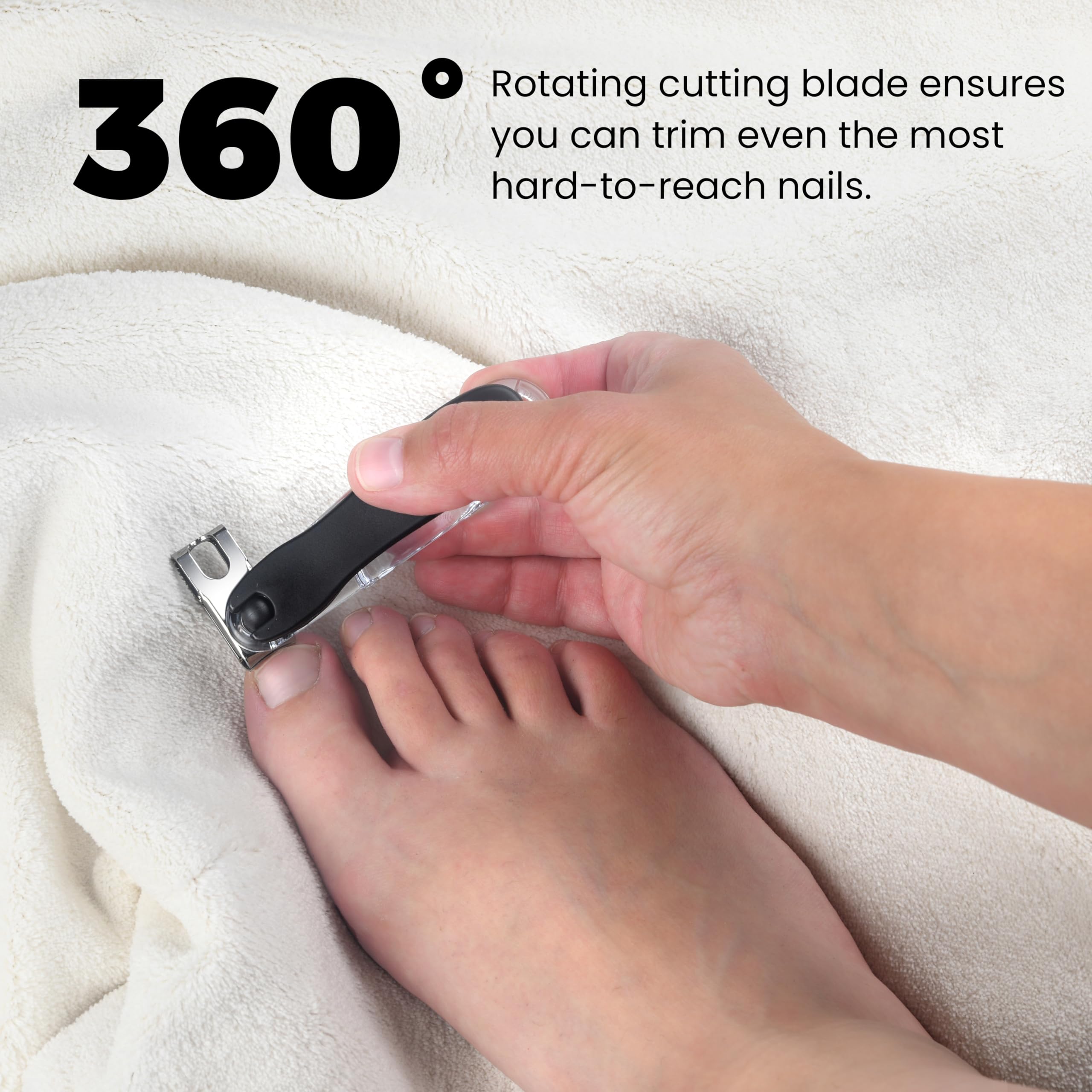 GlossyEnd EZ Grip détail lame inox: coupe précise à chaque utilisation.