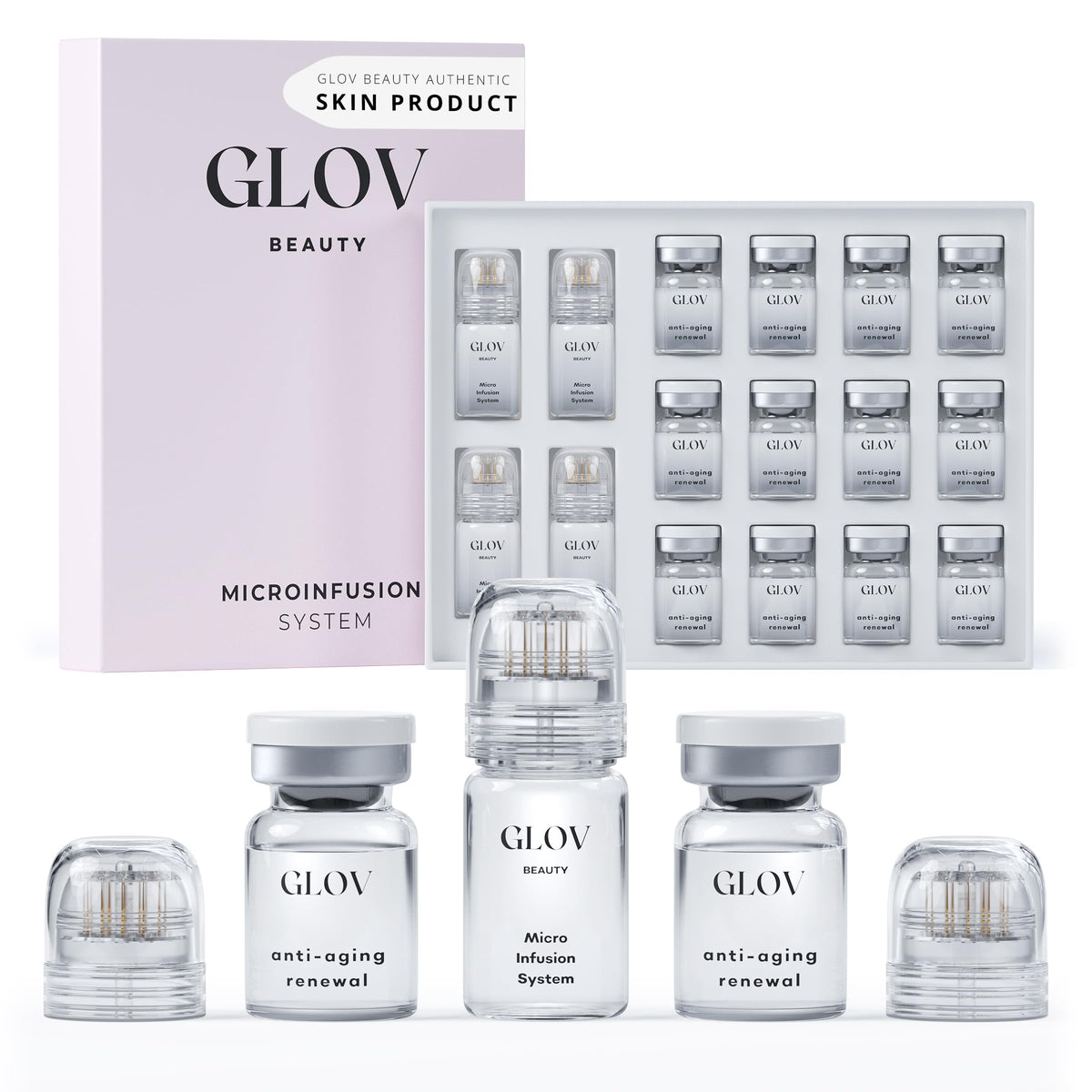 Glov Beauty stamp-visage 0,25mm en or 24k pour une infusion superficielle efficace.
