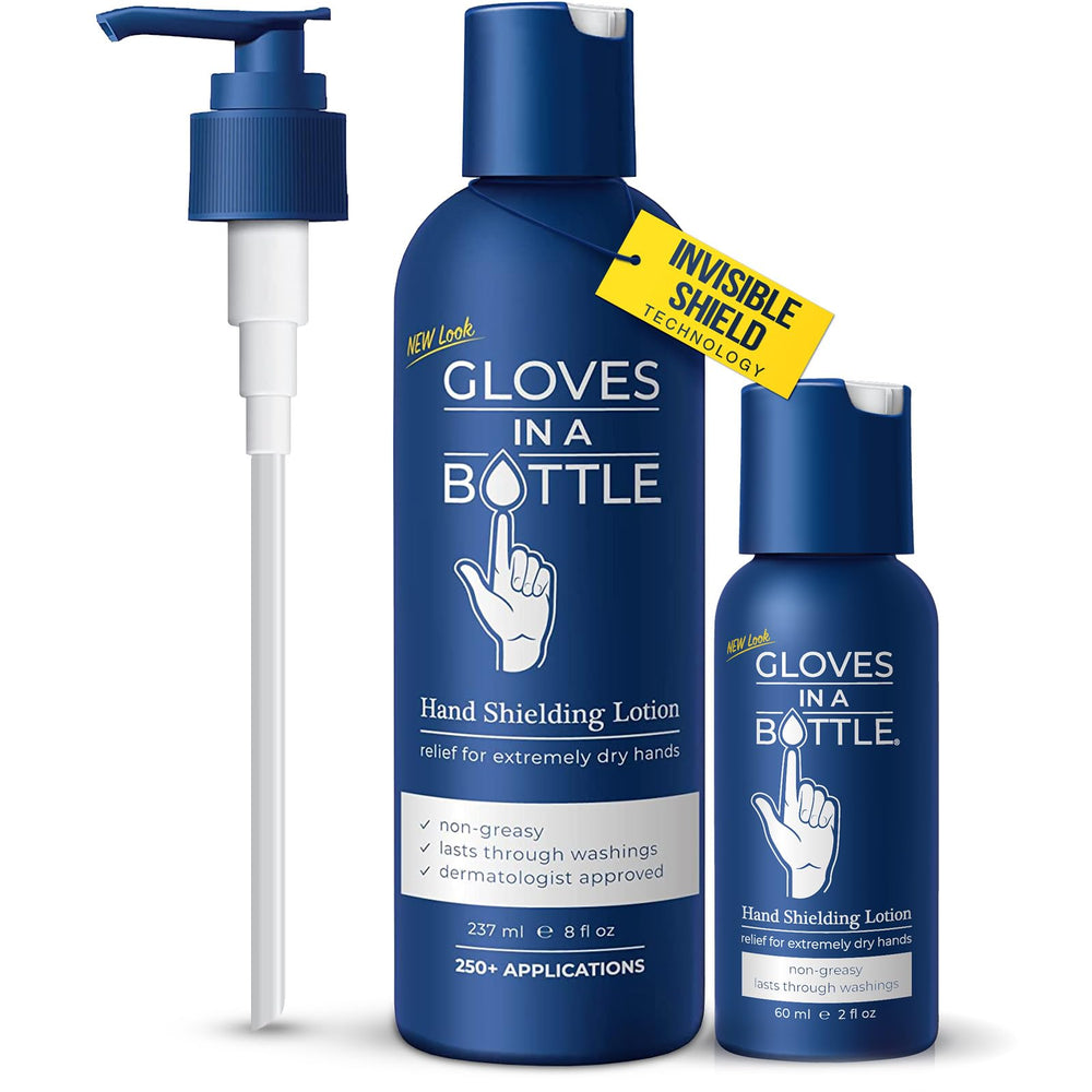 Gloves In A Bottle – crème-mains barriere silicone protège les mains lors des lavages répétés.