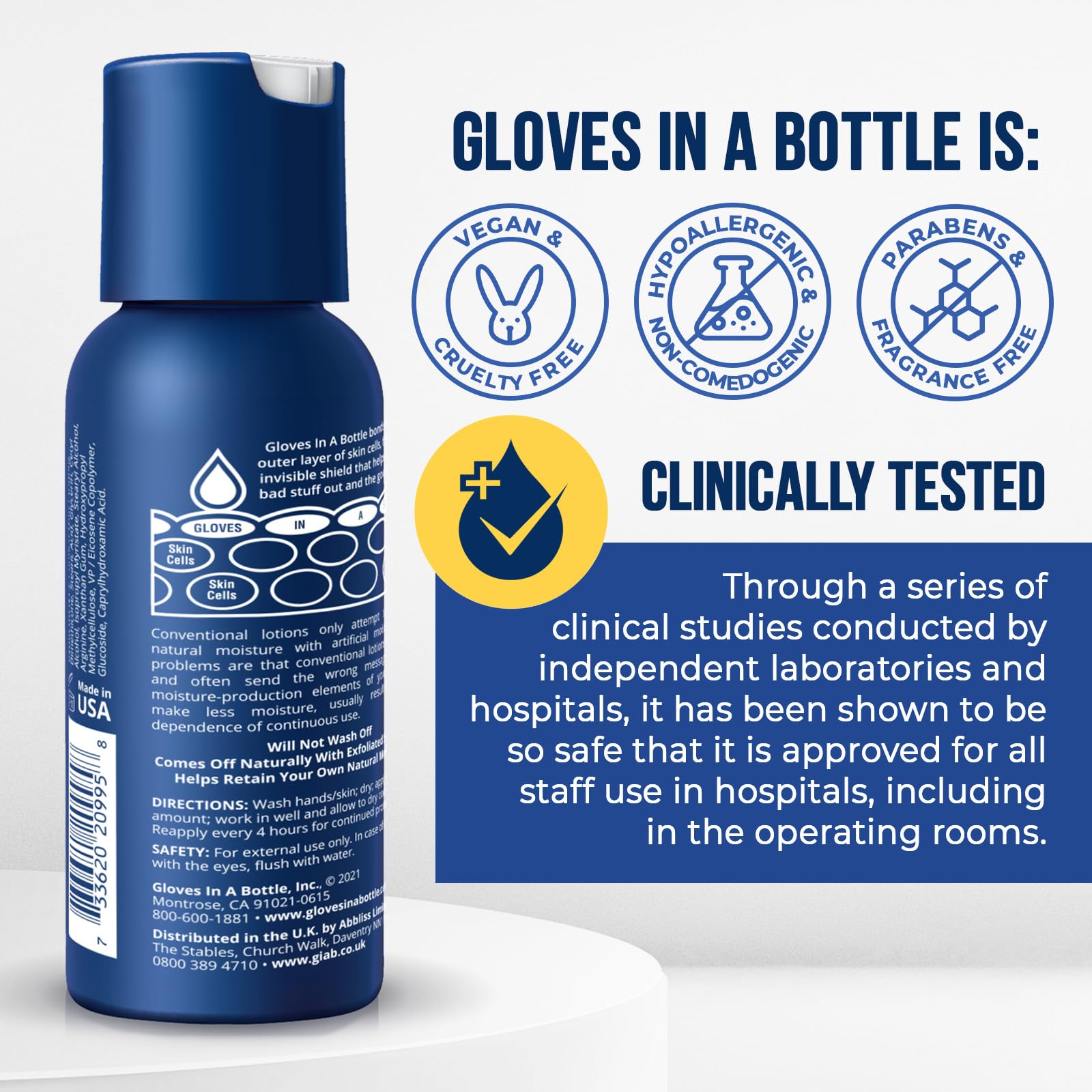 Gloves in a Bottle – formule non grasse et neutre, usage quotidien.