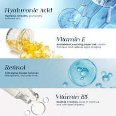 Sérum Glow Elixir Retinol, bouteille verte, améliore texture et teint grâce à l hydratation.
