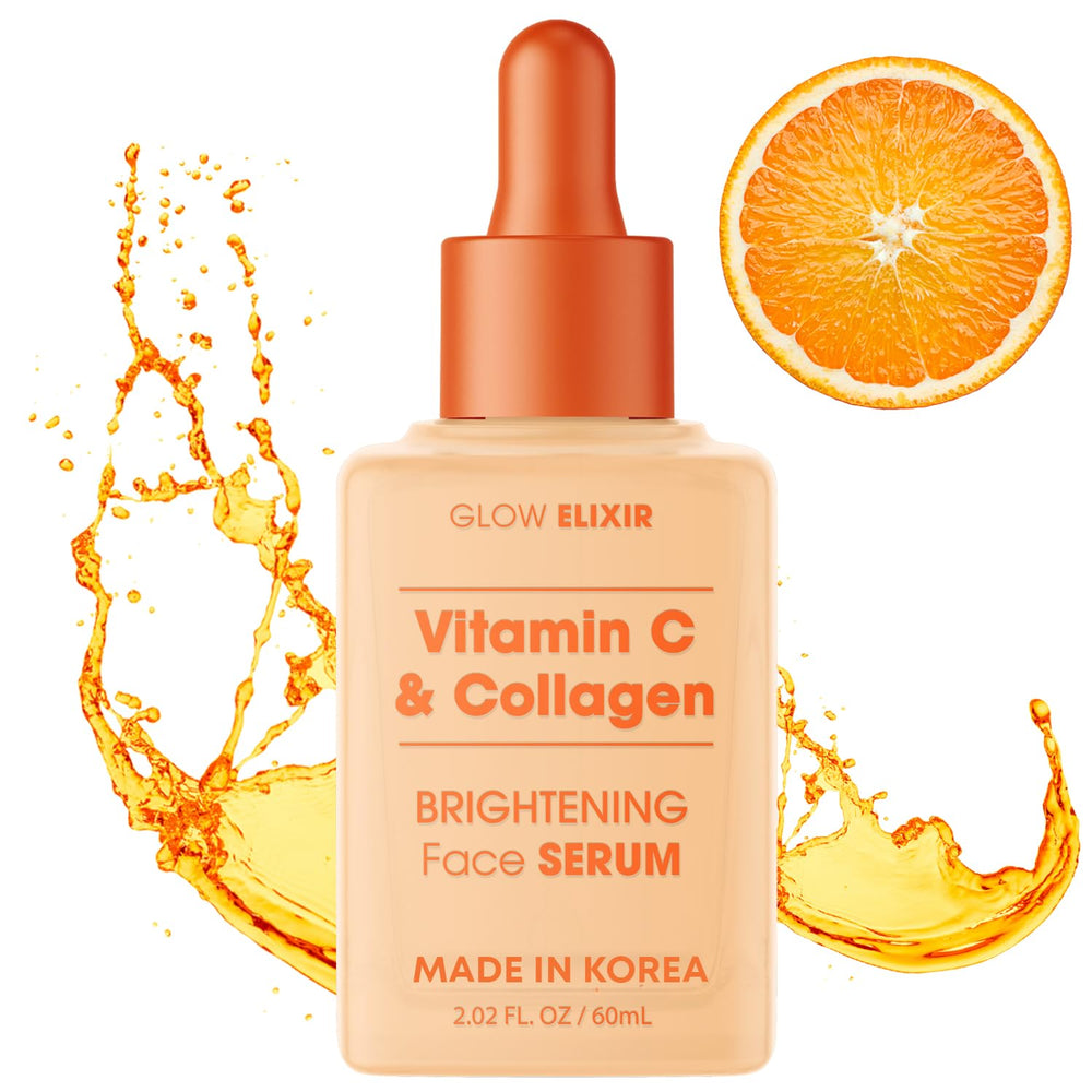 Glow Elixir sérum vitamine C pour le visage, texture légère pour teint lumineux