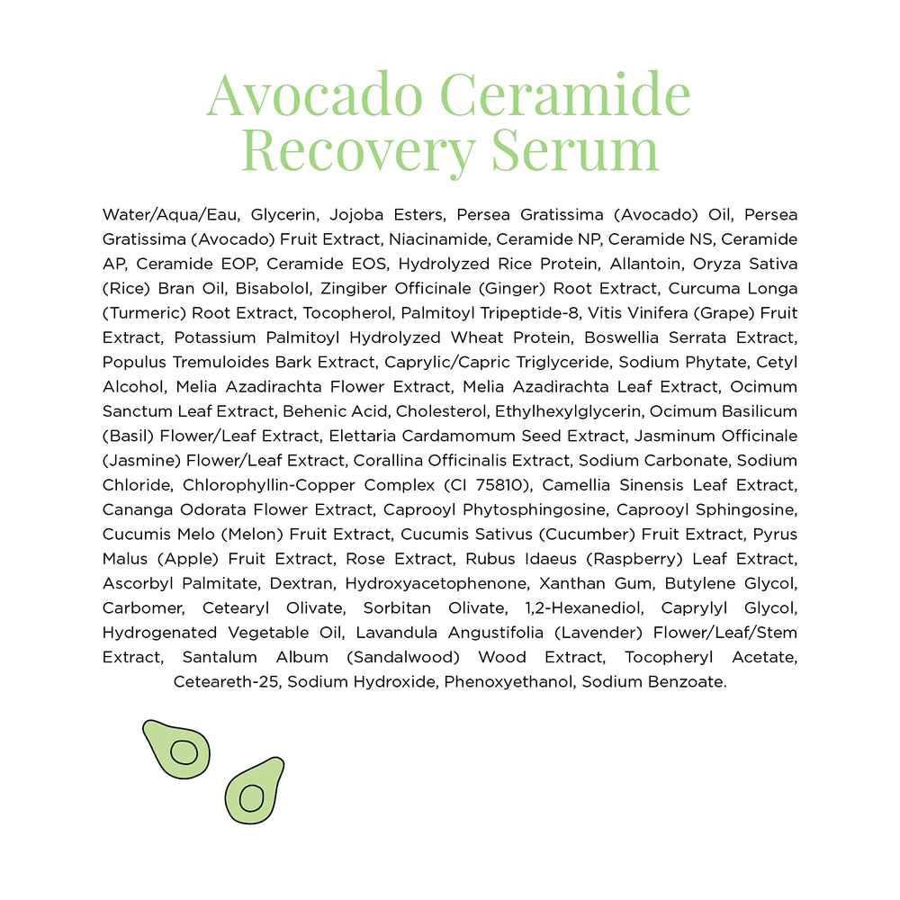 Glow Recipe Avocado Ceramide Serum, routine quotidienne douce et efficace pour peaux sensibles.