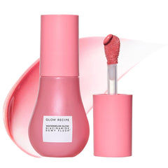 Glow Recipe Niacinamide Dewy Flush, bouteille-serum teinte rose, hydratation lumineuse.
