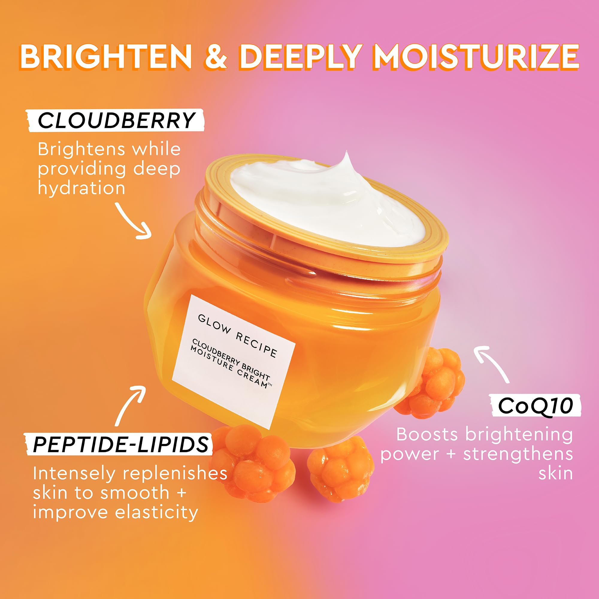 Texture veloutee de la crème Cloudberry pour une peau confortable et hydratée.