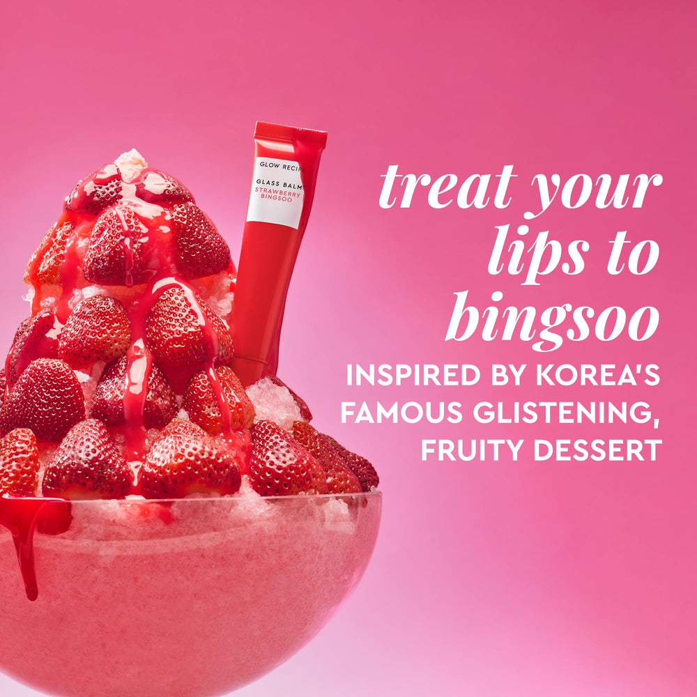 Glow Recipe Glass Balm fraise bingsoo — parfum fruité et douceur nourrissante.