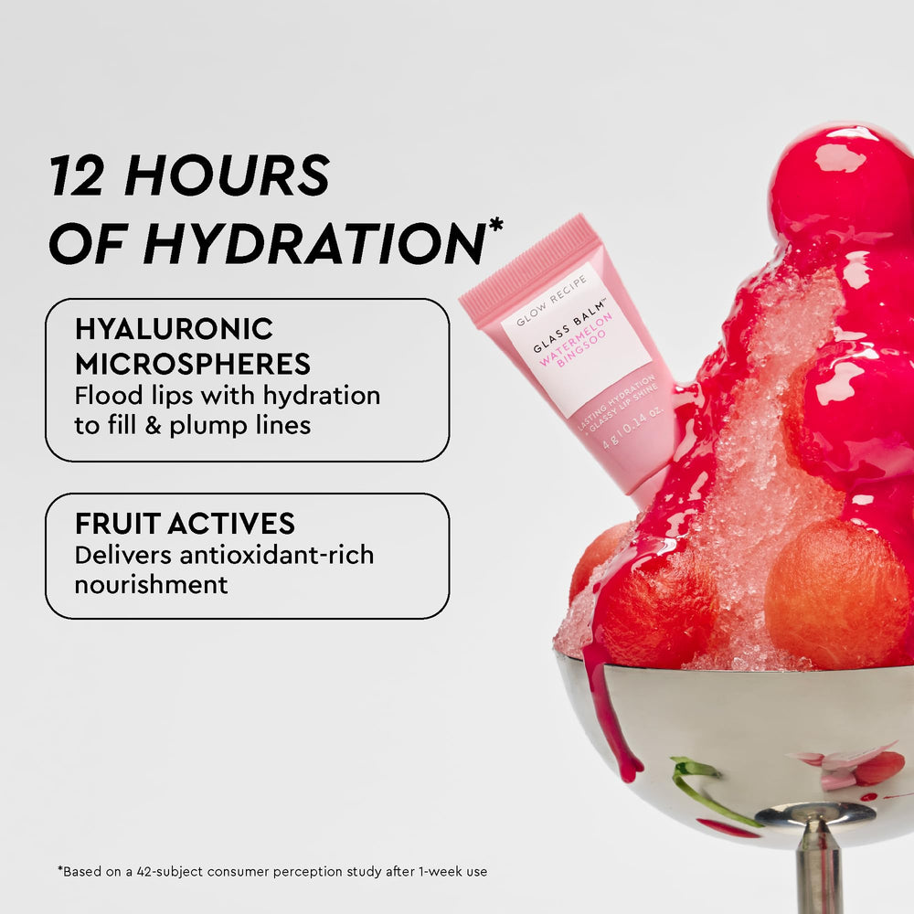 Hydratation jusqu à 12 heures avec Glass Balm Watermelon Bingsoo