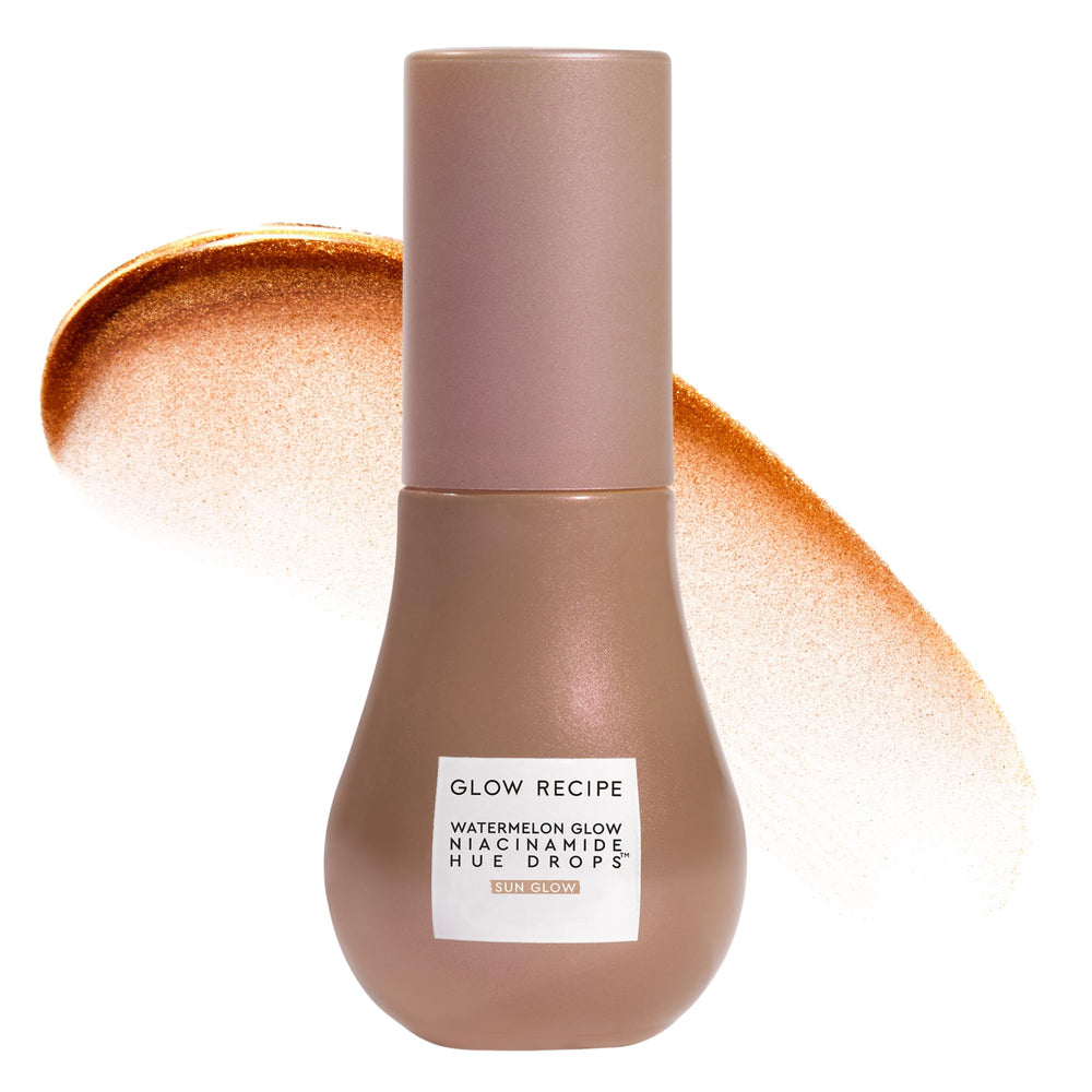 Glow Recipe Hue Drops bouteille-pompe: bronzer léger et hydratant pour un teint lumineux.