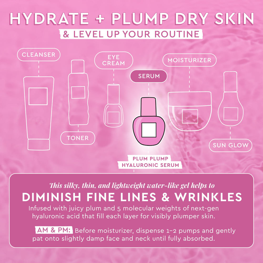 Glow Recipe Plum – Acide hyaluronique à 5 poids moléculaires pour hydrater en couches.