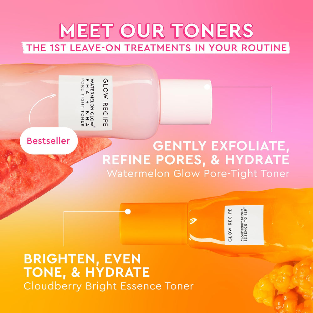 Routine soin multi-usage: tonique et booster de sérum.