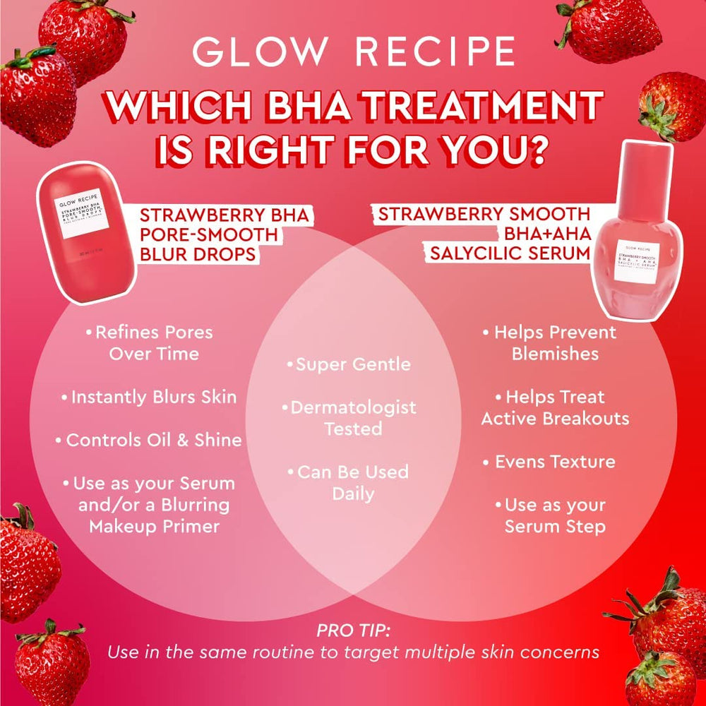 Emballage et design du produit fraise Glow Recipe.