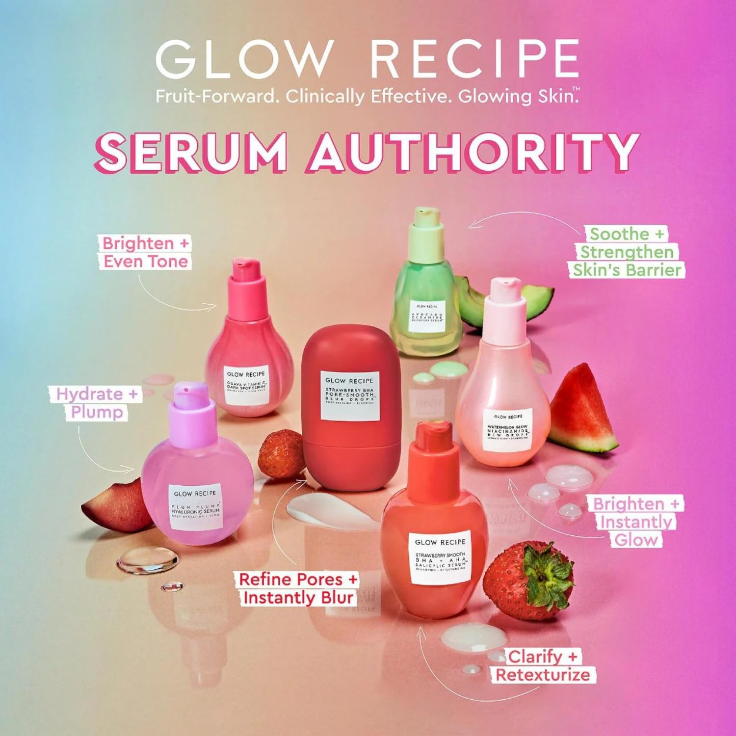Hydratation continue et peau souple après usage du sérum fraise.
