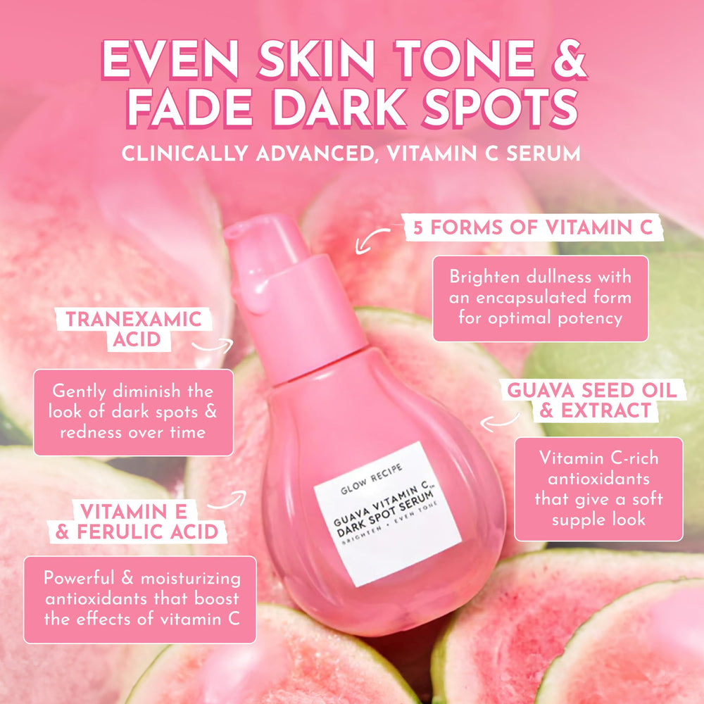 Couleur rosée du Glow Recipe Guava apportant une touche lumineuse naturelle.