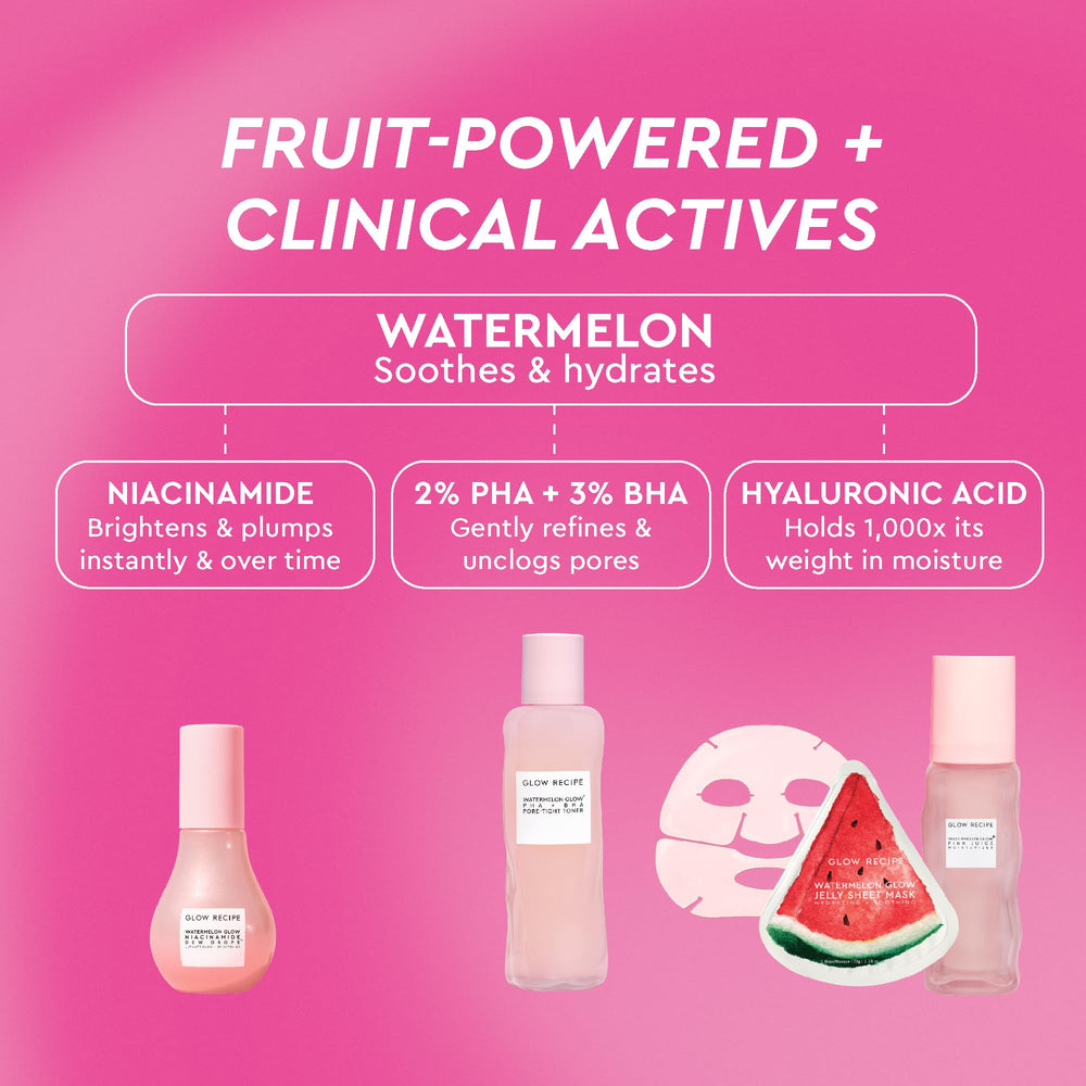 Toner PHA+BHA Glow Recipe, hydratant et clarifiant.