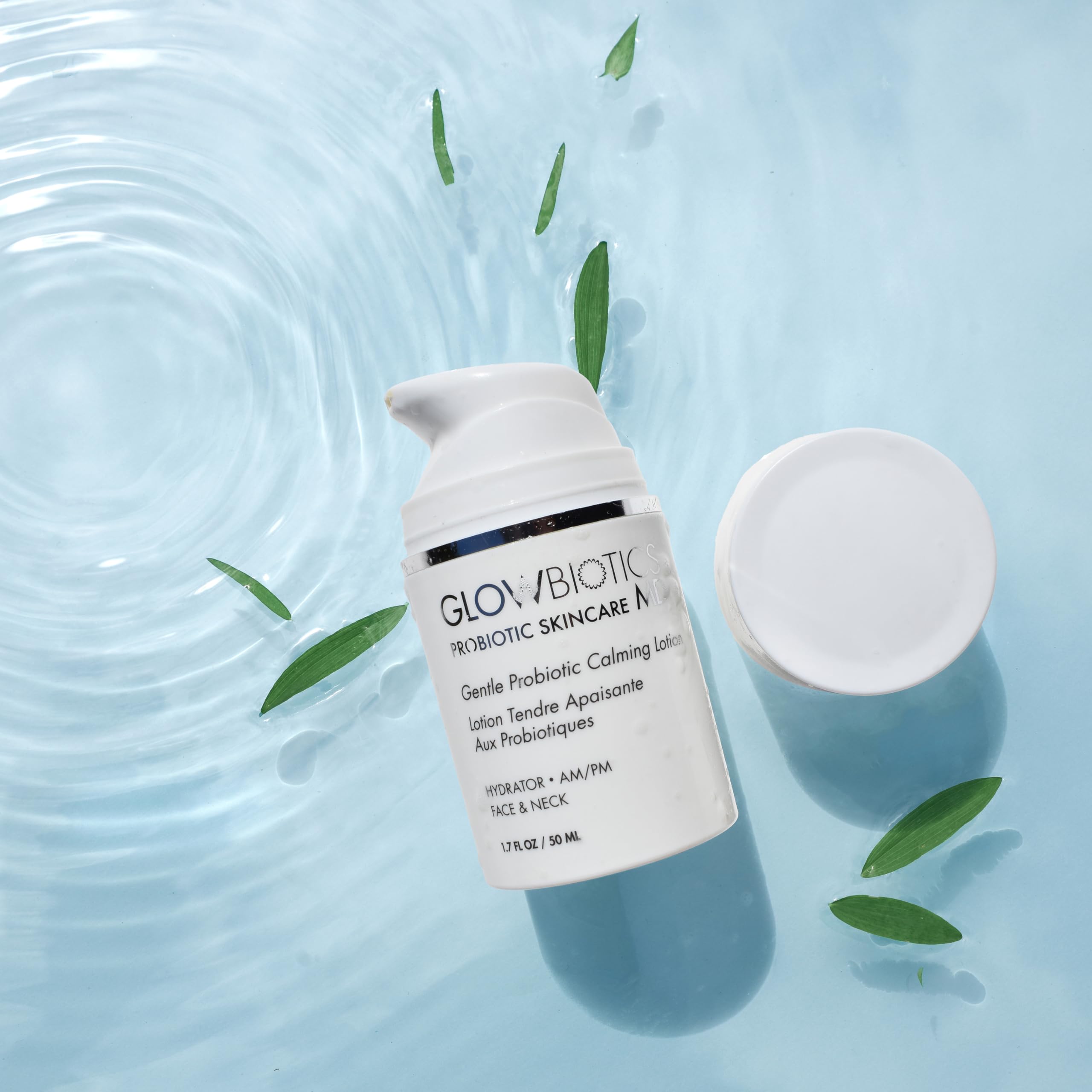 Rituel doux Glowbiotics, utilisation quotidienne pour une peau confortable.
