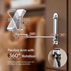 Glowtop bras 360° pour orientation facile et positions personnalisées.