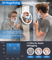 Glowtop Miroir Douche Batterie 5000mAh pour une utilisation sans fil prolongée.