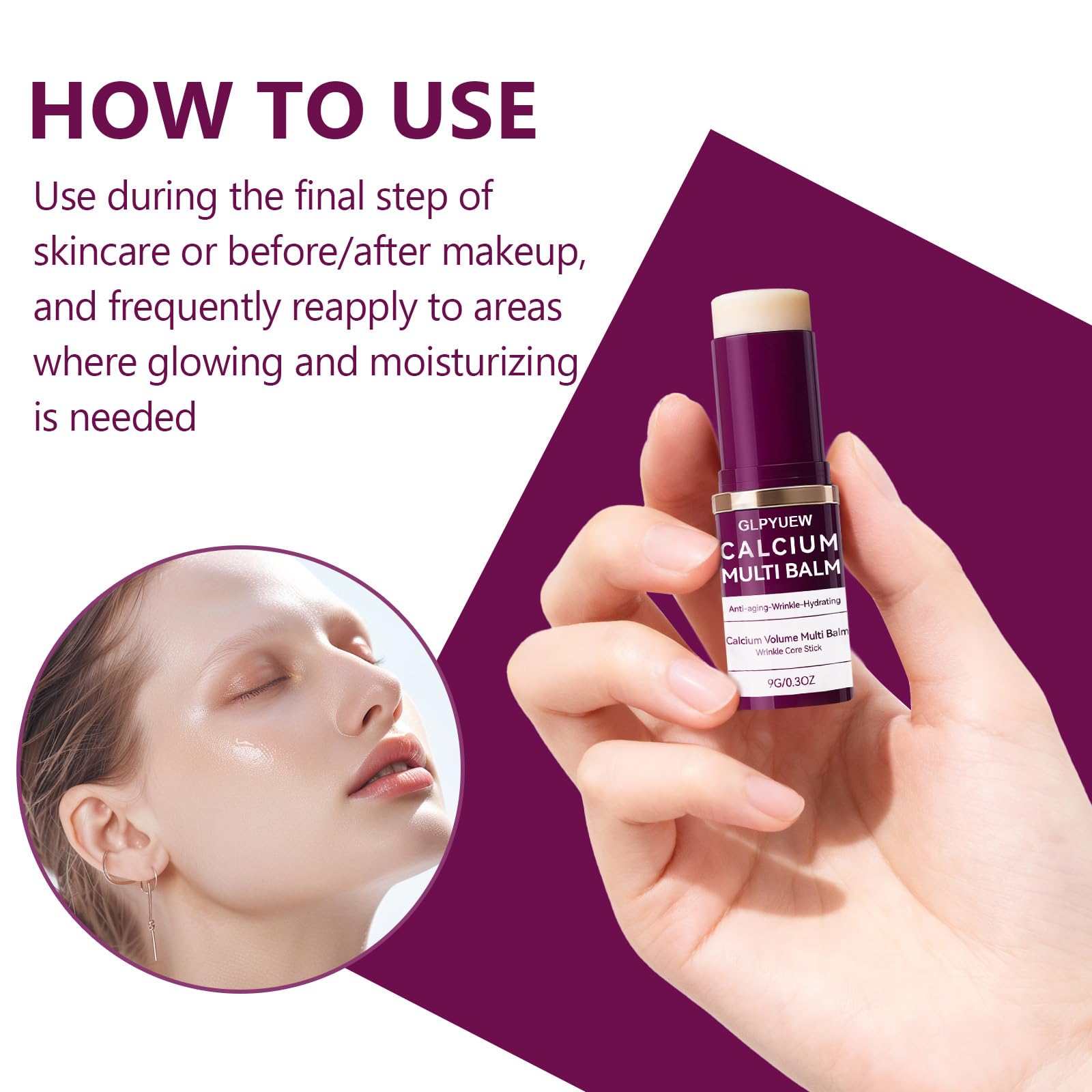 GLPYUEW Cemenrete Calcium Multi Balm hydratation intense sur peau
